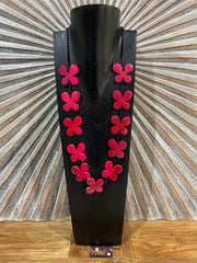 NEW Hand Crafted Balinese Wooden Flower Necklace - 10 Colours - Bali Jewellery