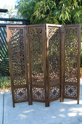 NEW BALINESE CARVED MDF/WOOD MANDALA ROOM DIVIDER - BALI WALL ART