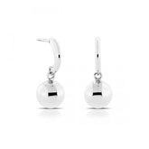925 Sterling Silver Hanging Ball Earrings - Balinese Style Earrings