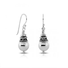 925 Sterling Silver Dream Ball Earrings - Balinese Style Earrings