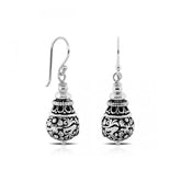 925 Sterling Silver Ukir Ball Earrings - Balinese Style Earrings
