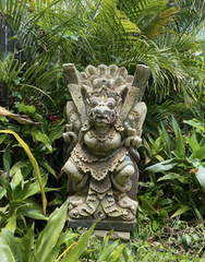 NEW Balinese Hand Carved & Coloured Paras Garuda Statue - Bali Garden Art