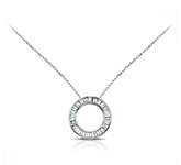 925 Sterling Silver Donna Wheel Zircon Necklace - Balinese Style Necklace