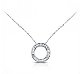 925 Sterling Silver Donna Wheel Zircon Necklace - Balinese Style Necklace