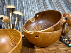 NEW Balinese Hand Crafted Teak Wood Rice Bowl - Bali Teak Wood Rice Bowl