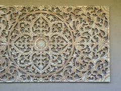 New Balinese Carved Mandala Panel - Bali Wall Art - Mandala Wall Art 180x100cm