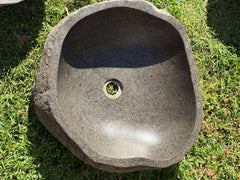 NEW Balinese Hand Crafted River Stone Basin - River Stone Vanity Basin