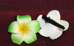 NEW Frangipani Crocodile Clips - MANY COLOURS - Frangipani Hair Clips - Pack 2