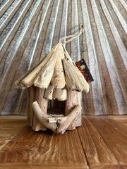 Balinese Hand Crafted Drift Wood Bird House - Bali Bird House - Small