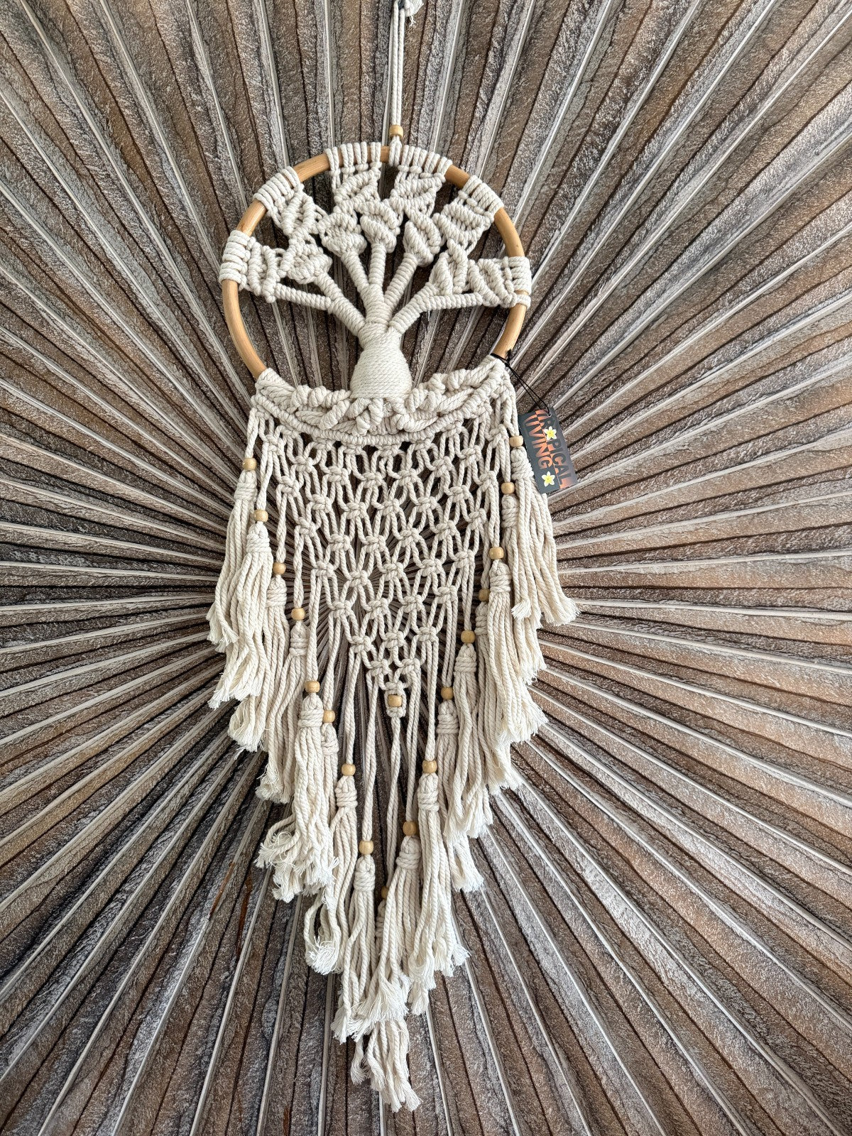 Balinese Handmade Tree of Life Dream Catcher - Macrame Tree of Life Wall Art