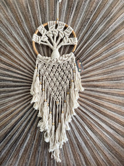 Balinese Handmade Tree of Life Dream Catcher - Macrame Tree of Life Wall Art