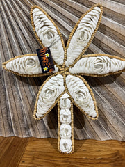 NEW Balinese Hand Crafted Shell Flower Wall Art - STUNNING!!  Bali Shell Flower