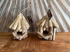 Balinese Hand Crafted Drift Wood Bird House - Bali Bird House - Small