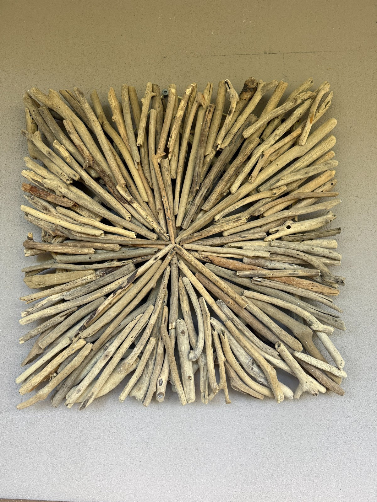 NEW Bali Handmade Driftwood Square Wall Decor - Bali Driftwood Wall Art