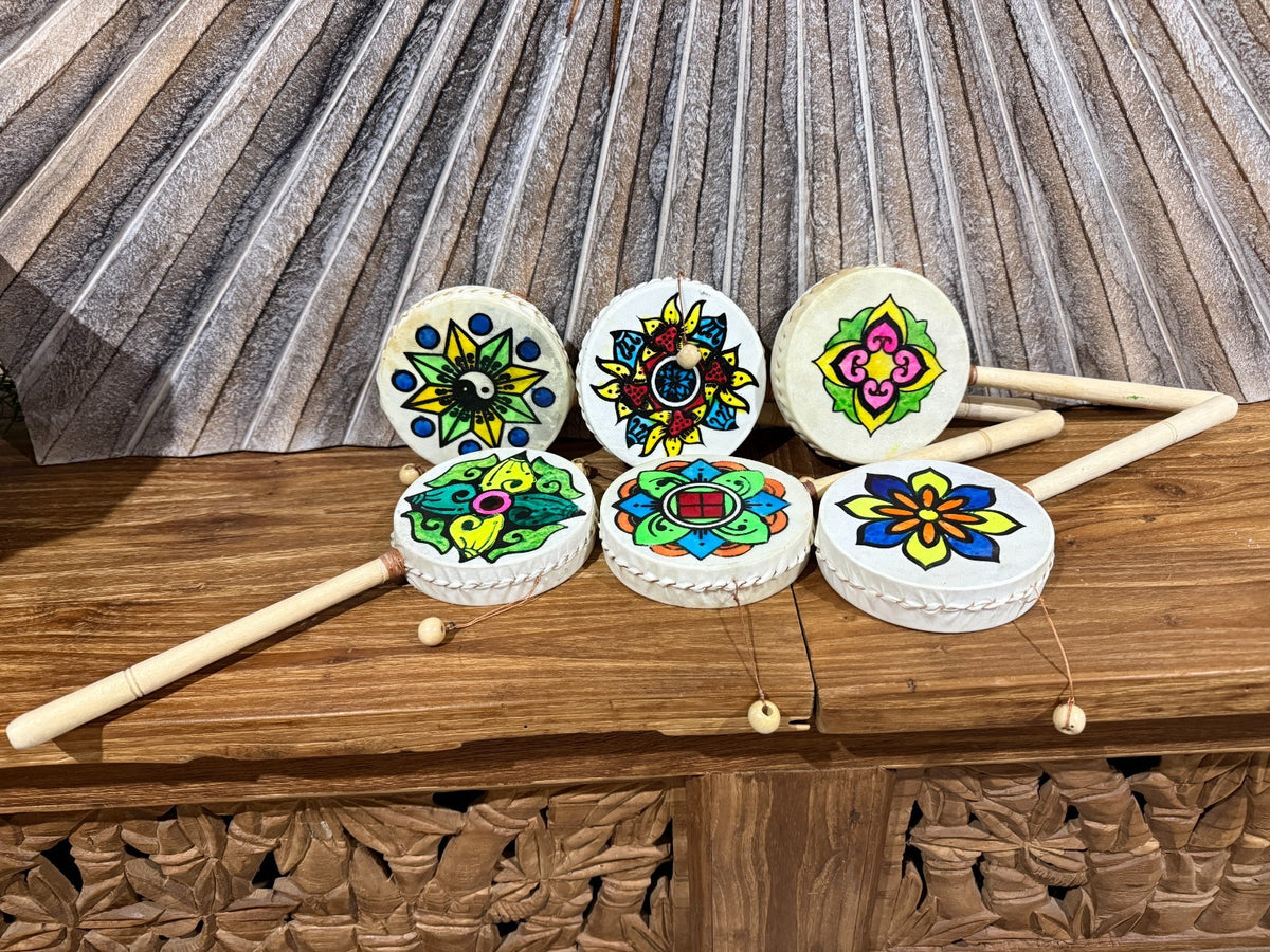 Bali Monkey Drum - Balinese Musical Instrument - Hand Crafted Bali Drum 12cm