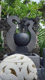 NEW Balinese Carved Ball Bowl Water Feature - Bali Water Feature Bali Garden Art