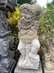 Balinese Set 2 Hanoman / Raksasa Carved Paras Concrete Statues - Bali Statues