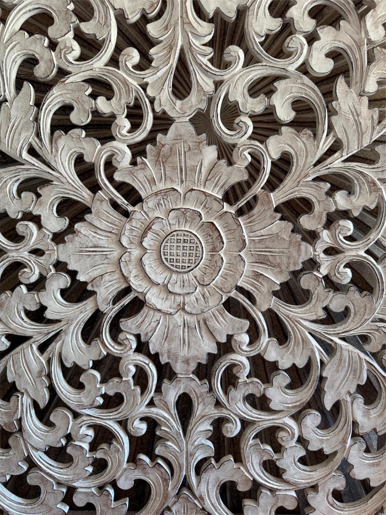 NEW Balinese Carved MDF MANDALA Wall Panel 70cm x 50cm Bali Wall Art - 3 Colours