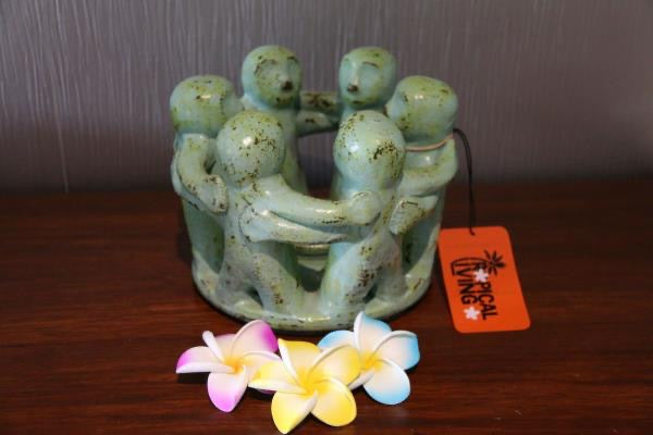 NEW Circle of Friends Candle Holder - Bali Circle 6 Friends MANY COLOURS AVAIL.
