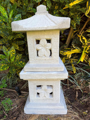 Balinese Hand Crafted Frangipani Lantern - Bali Frangipani Garden Lantern 65cm