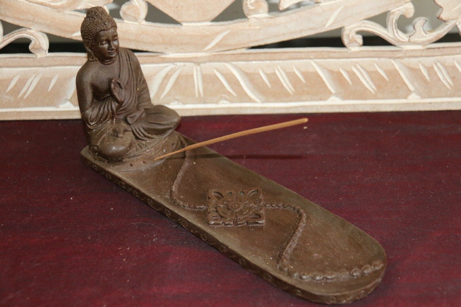 NEW Balinese Resin Buddha Incense Holder - Bali Buddha Incense Stick Holder