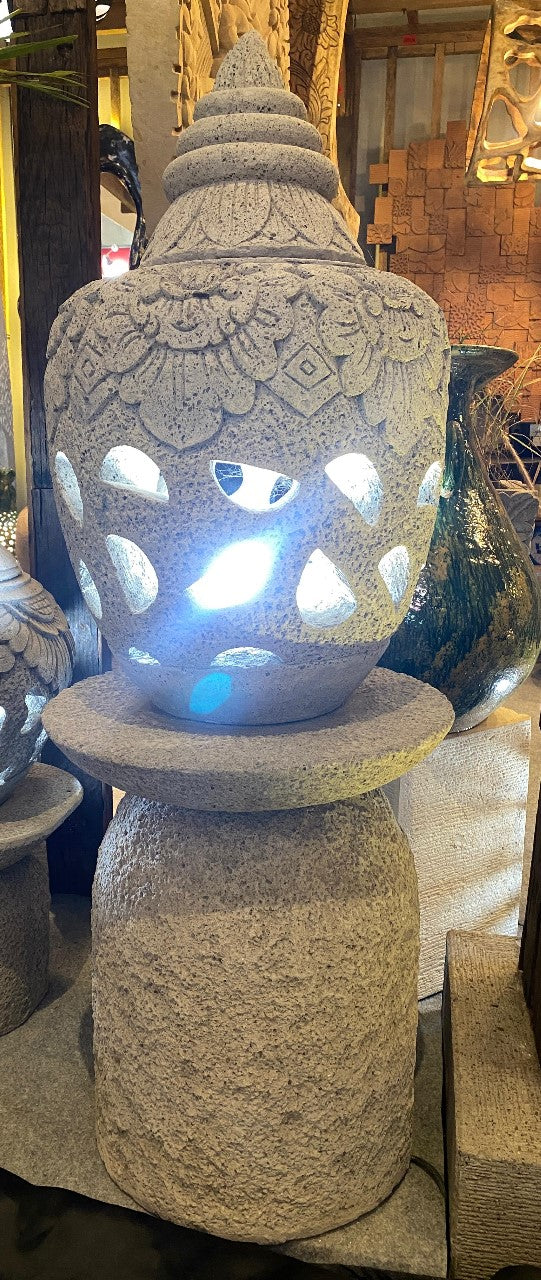NEW Balinese Master Carved Lantern - Balinese Feature Garden Lantern S or L