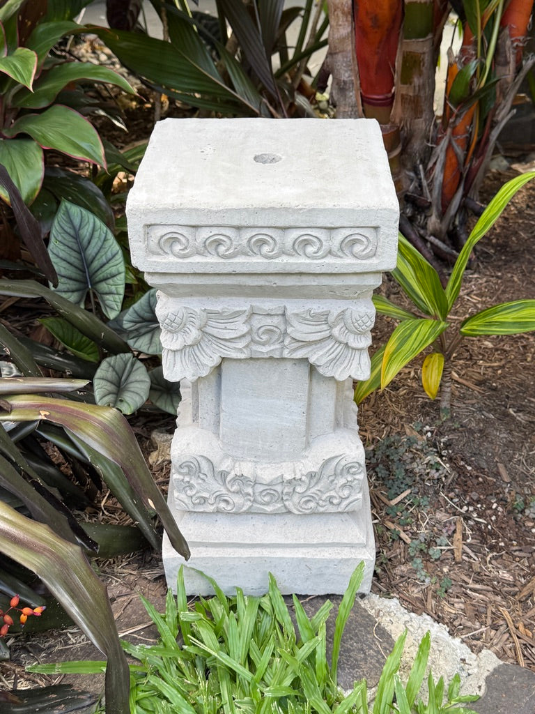 NEW Balinese Concrete Lantern on Stand - Bali Lantern - Balinese Garden Lantern