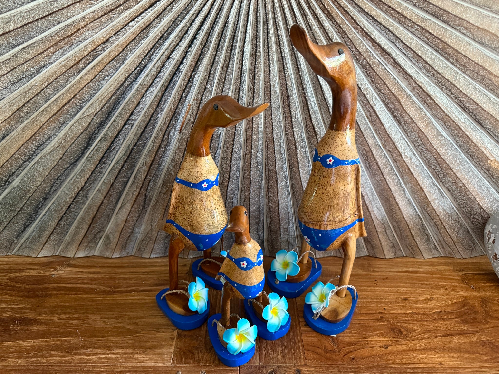NEW Balinese Hand Carved Wooden L Bikini Duck w/thongs - Bali Rice Paddy Duck