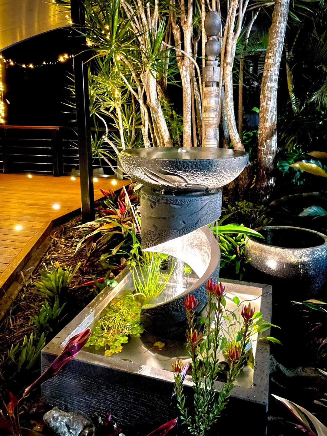 NEW Balinese Spiral Water Fall Water Feature - Bali Water Feature