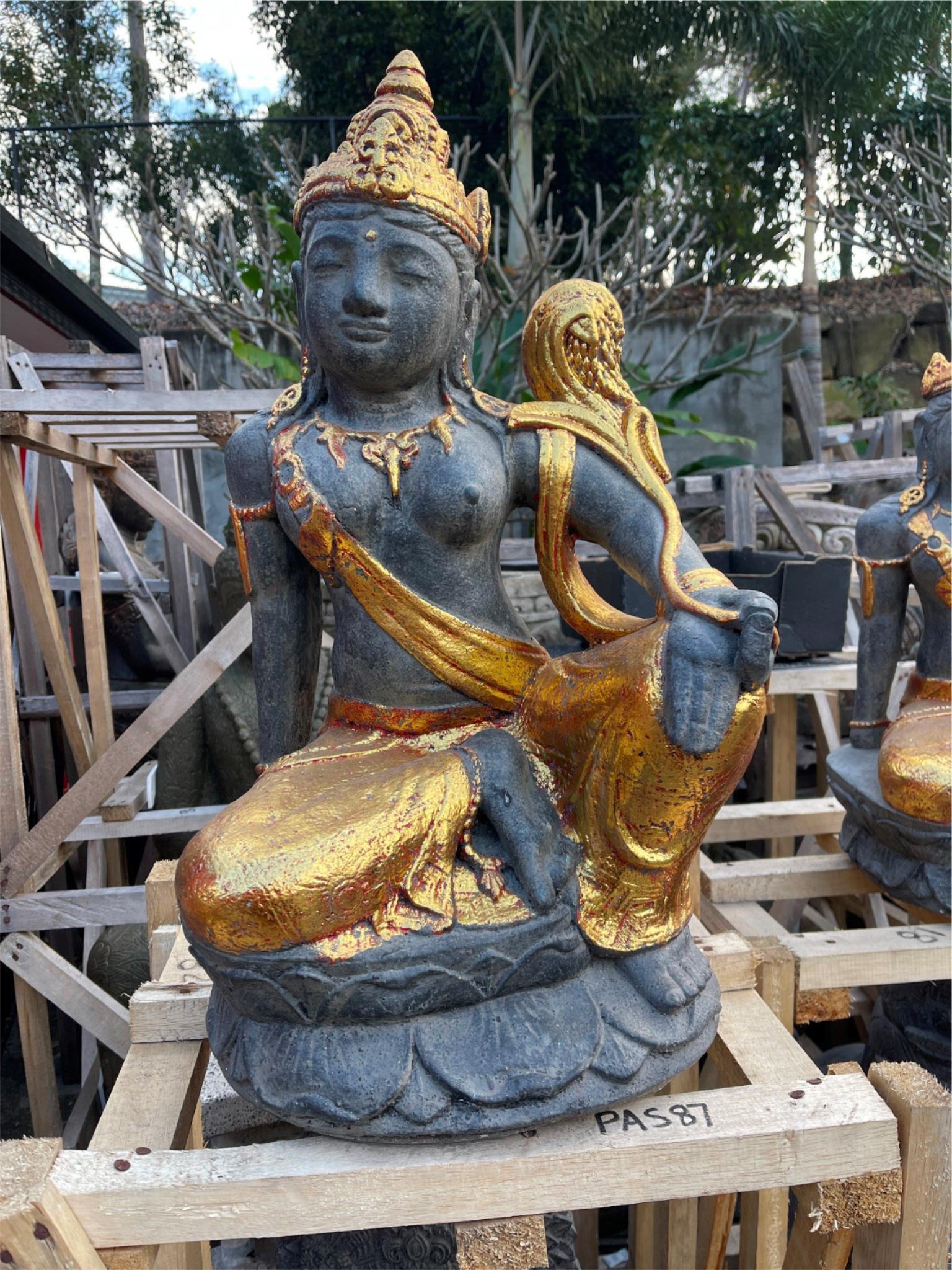 NEW Balinese Cast Dewi Sri Statue - Bali Garden Art Statues - Balinese Statue