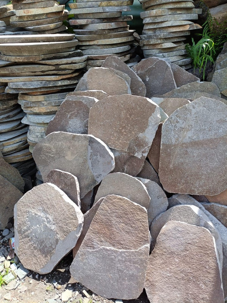 Balinese Natural Stone Stepper - Bali Garden Art - 2 sizes - Bali Stepping Stone