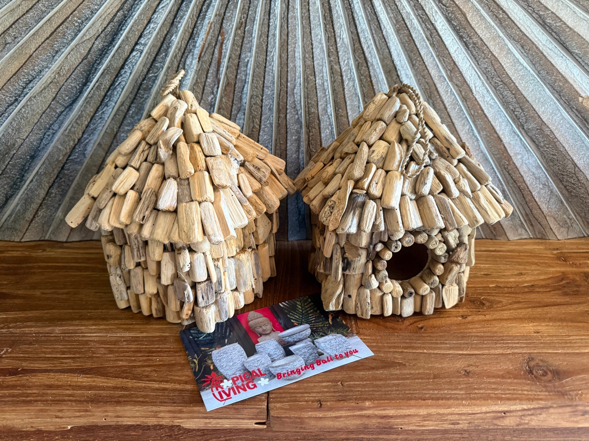 Balinese Hand Crafted Drift Wood Bird House  - Bali Bird House