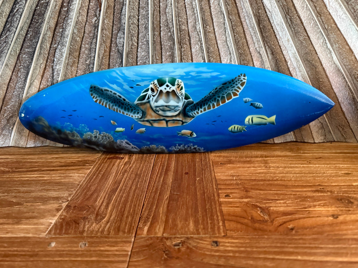 NEW Bali Handmade Air Brushed Surfboard Wall Decor 50cm - Bali Surfboard Sign