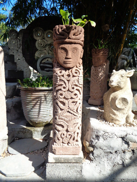 Balinese Hand Carved Primitive Statue - Concrete / Paras - Unique Bali Statue