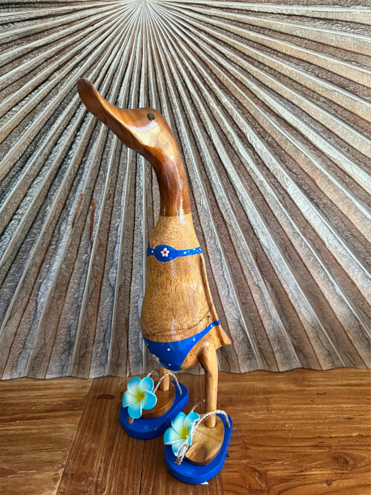 NEW Balinese Hand Carved Wooden L Bikini Duck w/thongs - Bali Rice Paddy Duck