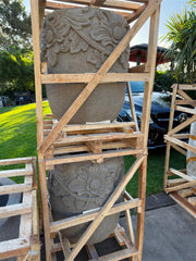 Balinese Master Carved Paras Pot - Unique High Quality Bali FEATURE POT 80x65cm