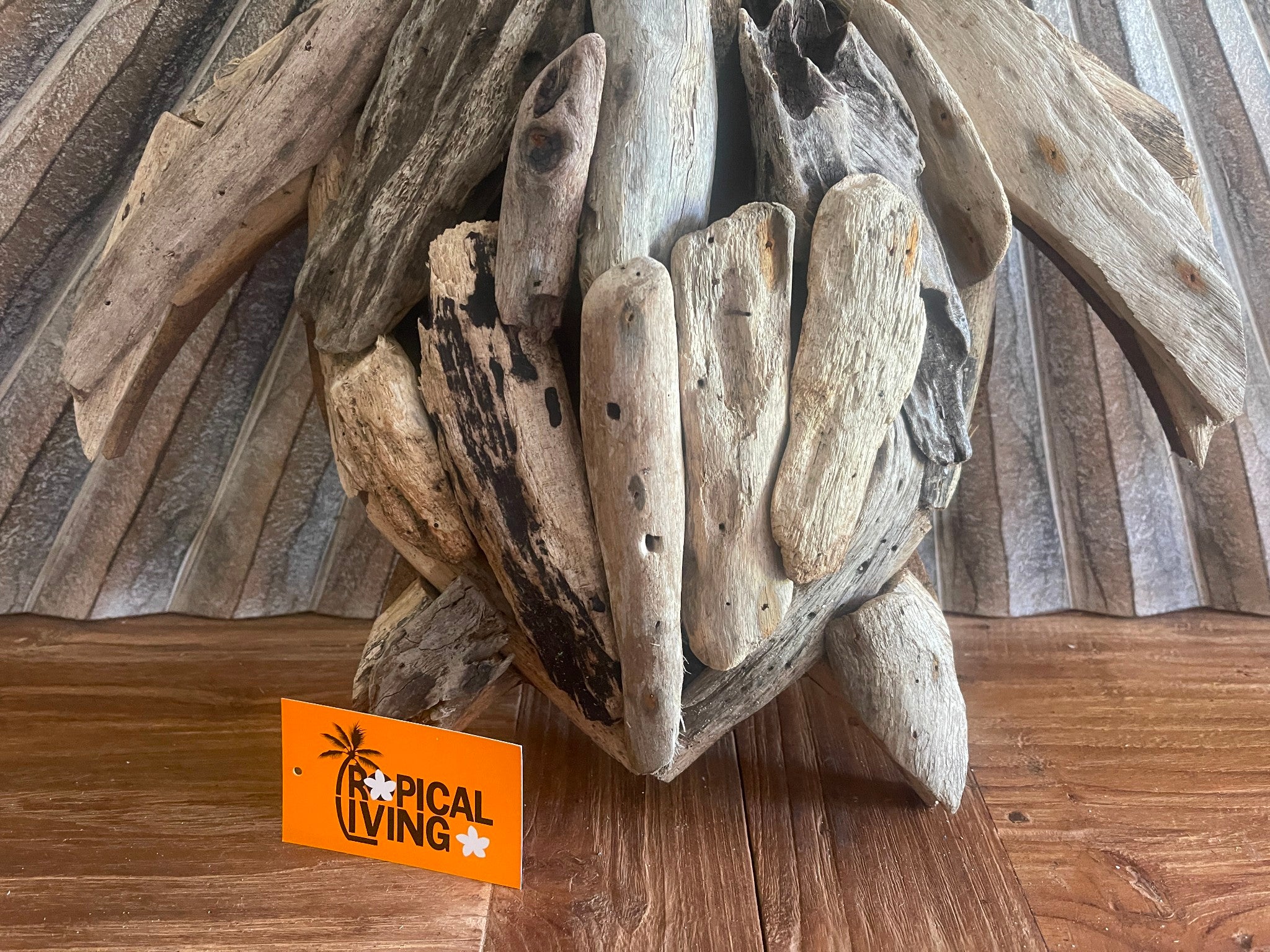 NEW Bali Handmade Driftwood Turtle Wall Decor 40cm - Bali Nautical Wall Art