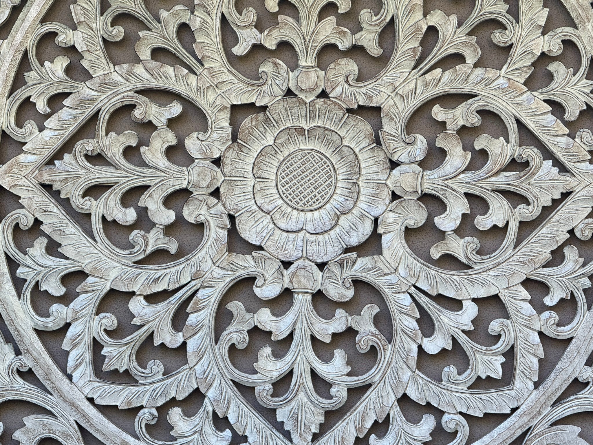 New Balinese Carved Mandala Panel - Bali Wall Art - Mandala Wall Art 180x100cm
