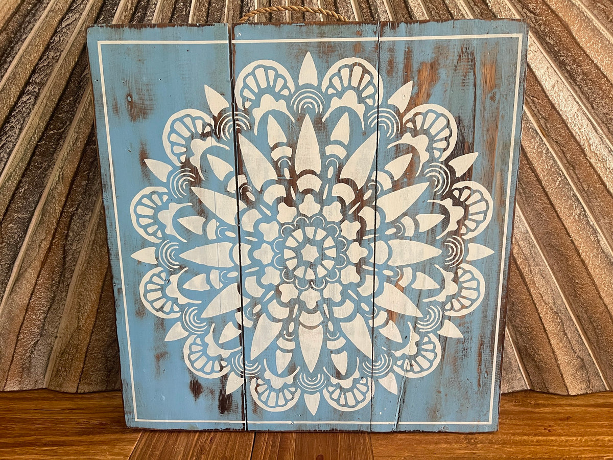 NEW Balinese Hand Crafted Mandala Print Wall Art - Bali Mandala Print - Bali Art