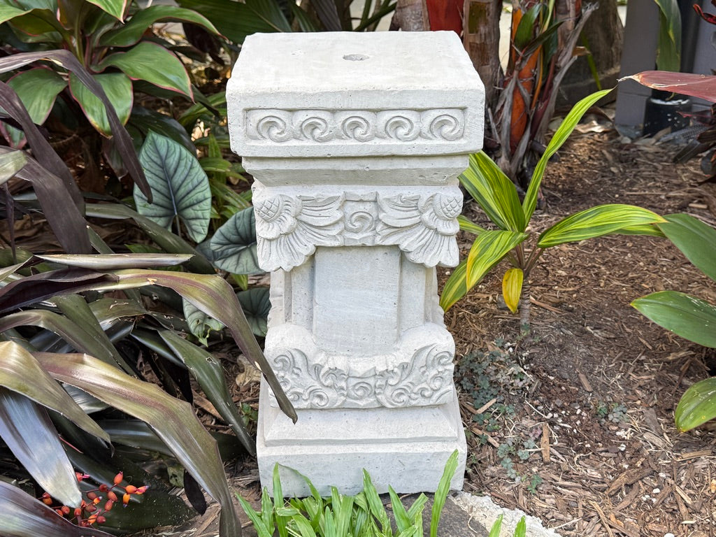 NEW Balinese Concrete Lantern on Stand - Bali Lantern - Balinese Garden Lantern