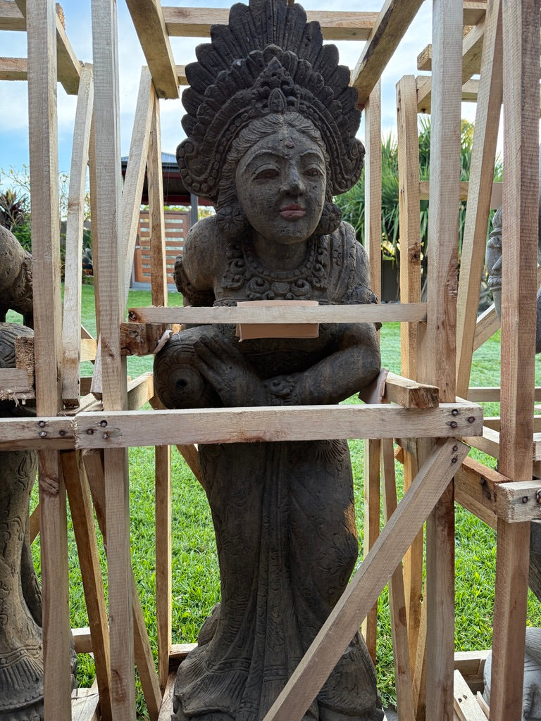 Hand Carved Traditional Balinese Dewi Statue / Water Feature - Bali Paras Statue