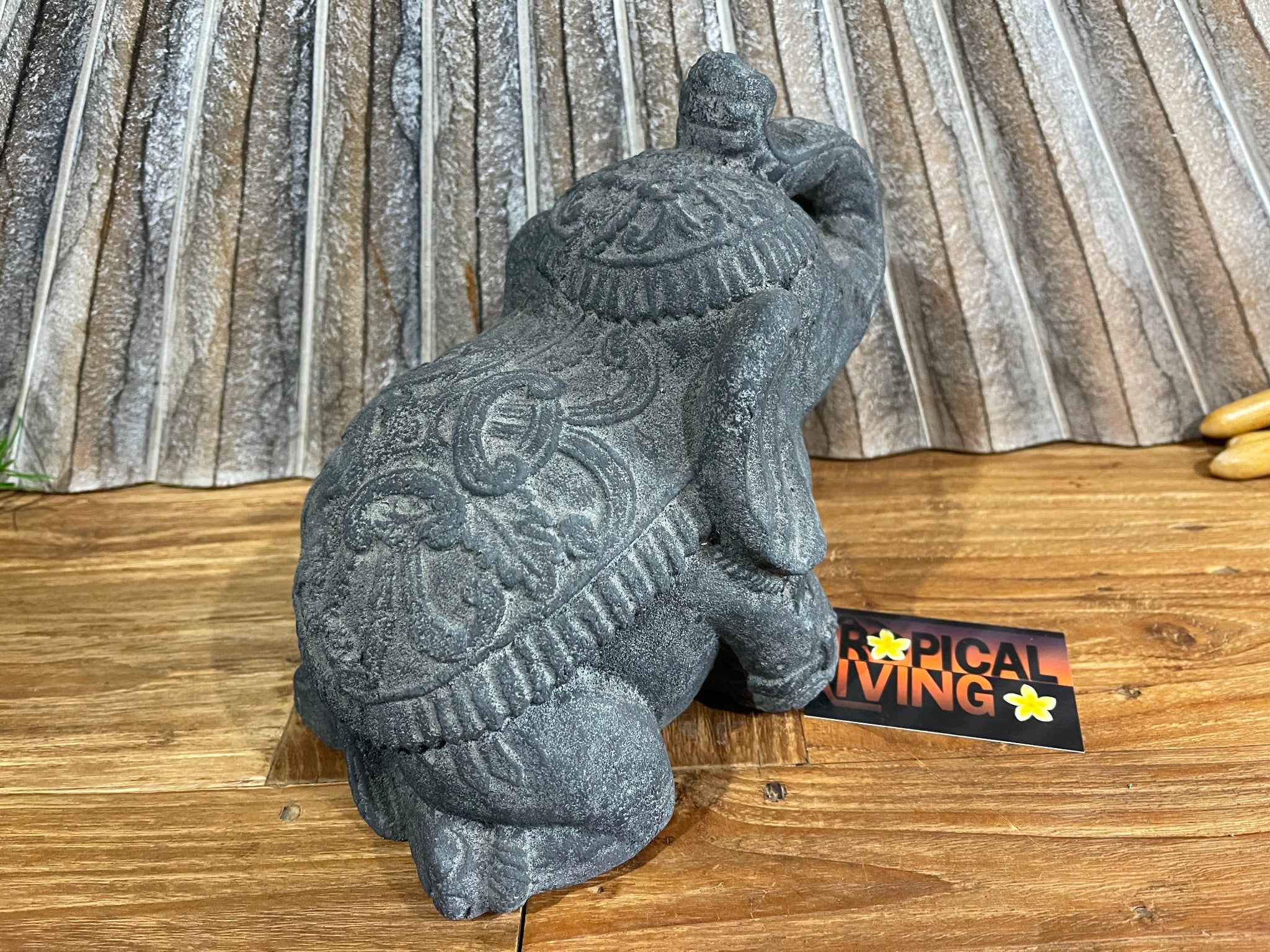 NEW Balinese Cast Concrete Elephant Statue - Bali Elephant Statue