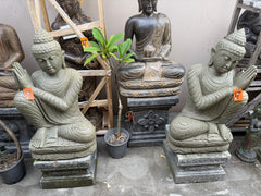 NEW Hand Carved Quality Greenstone Balinese Buddha Statue - Bali Buddha Resting
