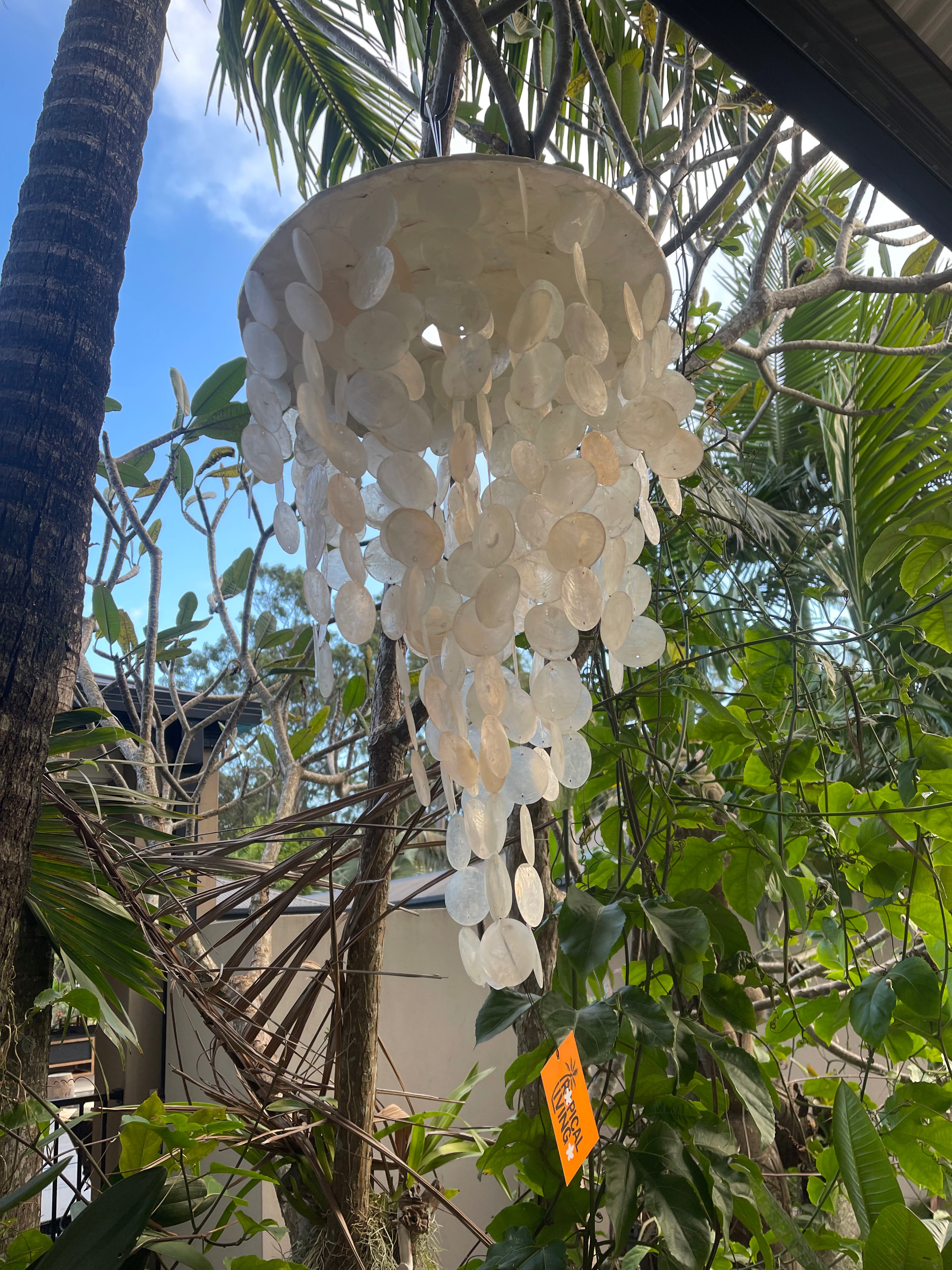 NEW Capiz Shell Mobile or Wind Chime or Pendant Light Shade 80cm