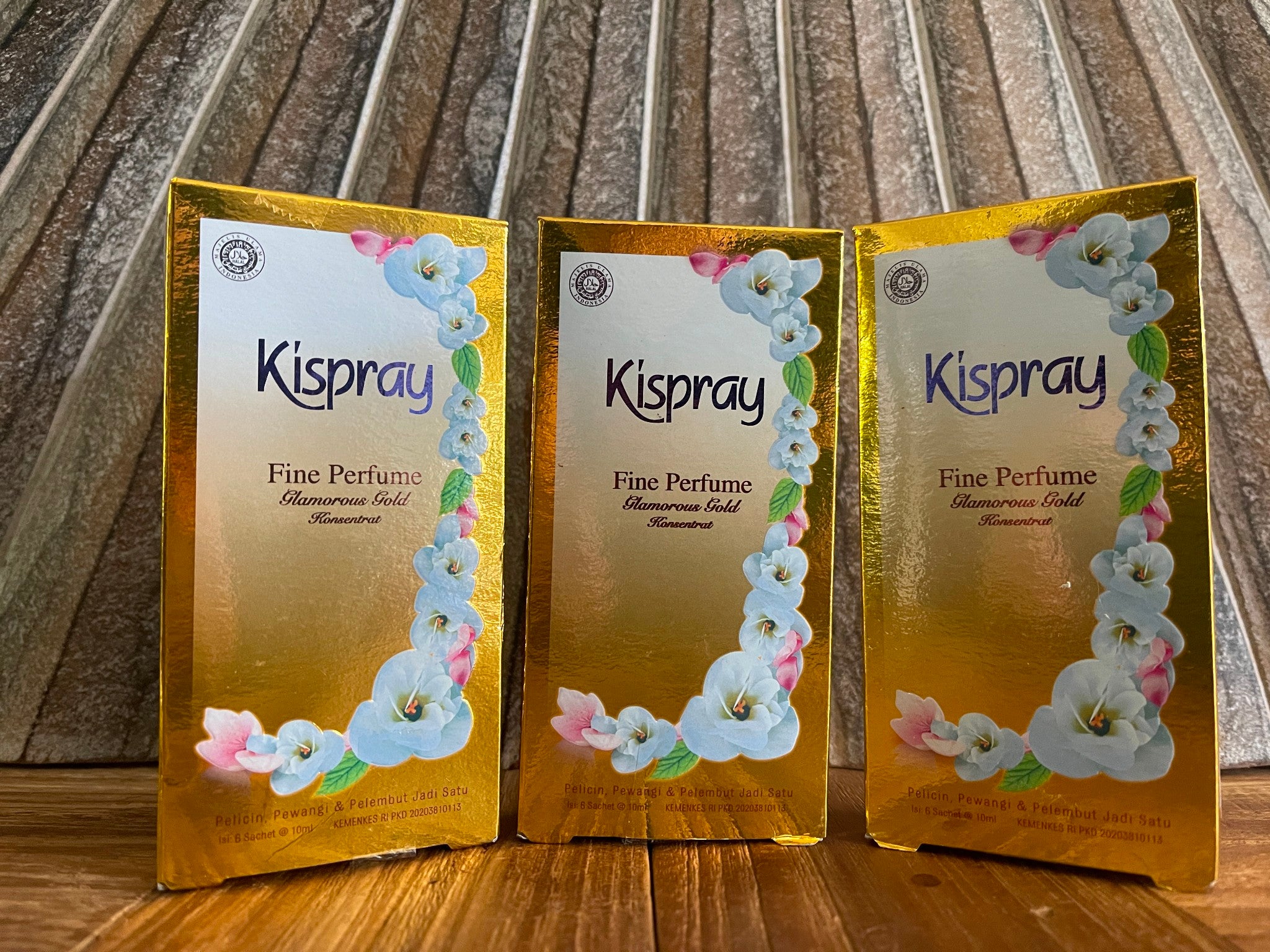 NEW Balinese KISPRAY Laundry / Fabric / Room Spray Box of 4 x 21ml Sachets