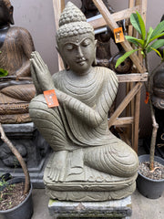 NEW Hand Carved Quality Greenstone Balinese Buddha Statue - Bali Buddha Resting