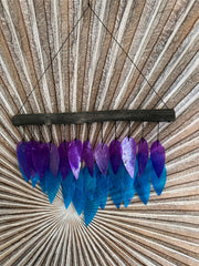 NEW Balinese Leaf Shaped Capiz Shell Windchime / Mobile - Bali Windchime