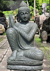 NEW Hand Carved Quality Greenstone Balinese Buddha Statue - Bali Buddha Resting