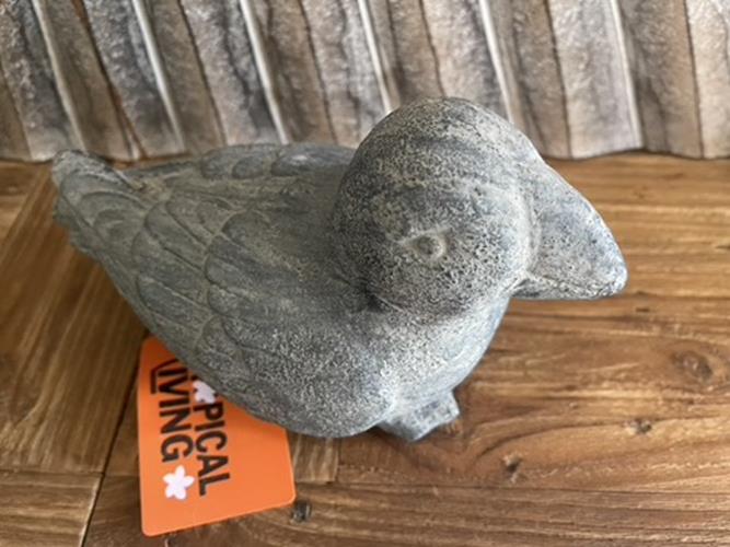 NEW Balinese Cast Concrete Bird Statue - Bali Bird Statue - Small Bird Statue