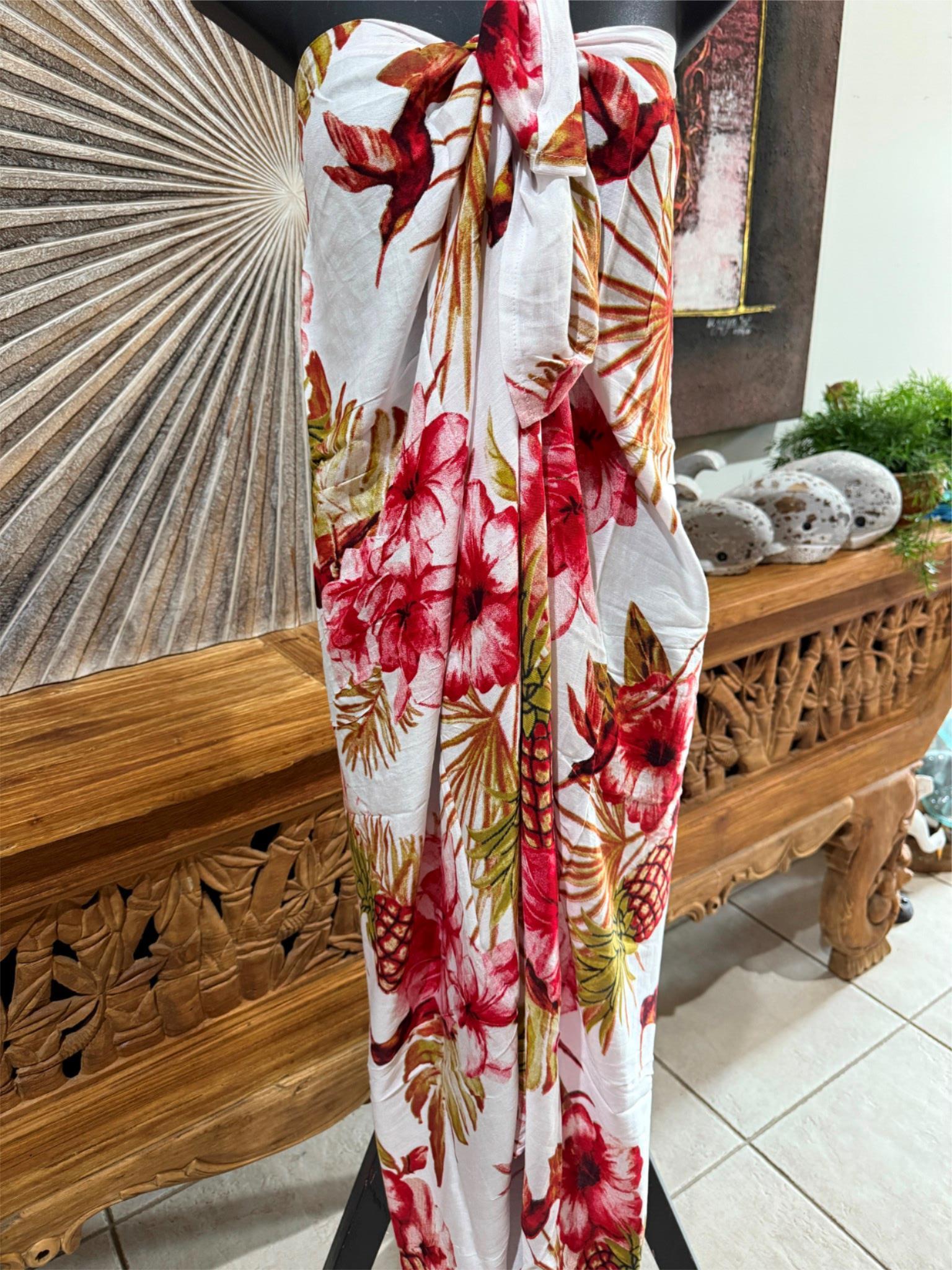 Bali Beach Mumu Sarong - Balinese Sarong Dress - Tie Up Tube Sarong S-XL
